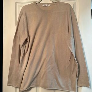 Onia Men's Camel Long Sleeve Summer Sweater